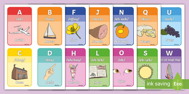 spanish alphabet worksheet