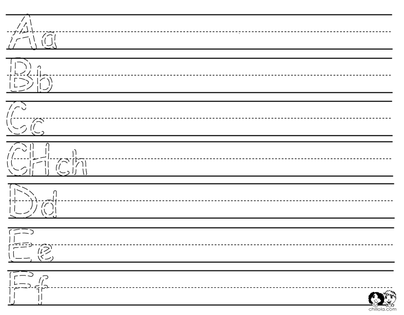 spanish alphabet worksheet