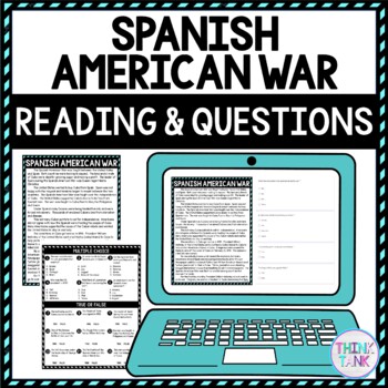 spanish american war worksheet