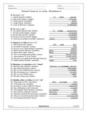 spanish ar verb worksheet