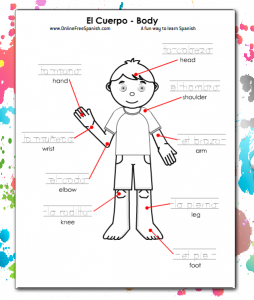 Spanish Coloring Pages | www.onlinefreespanish.com