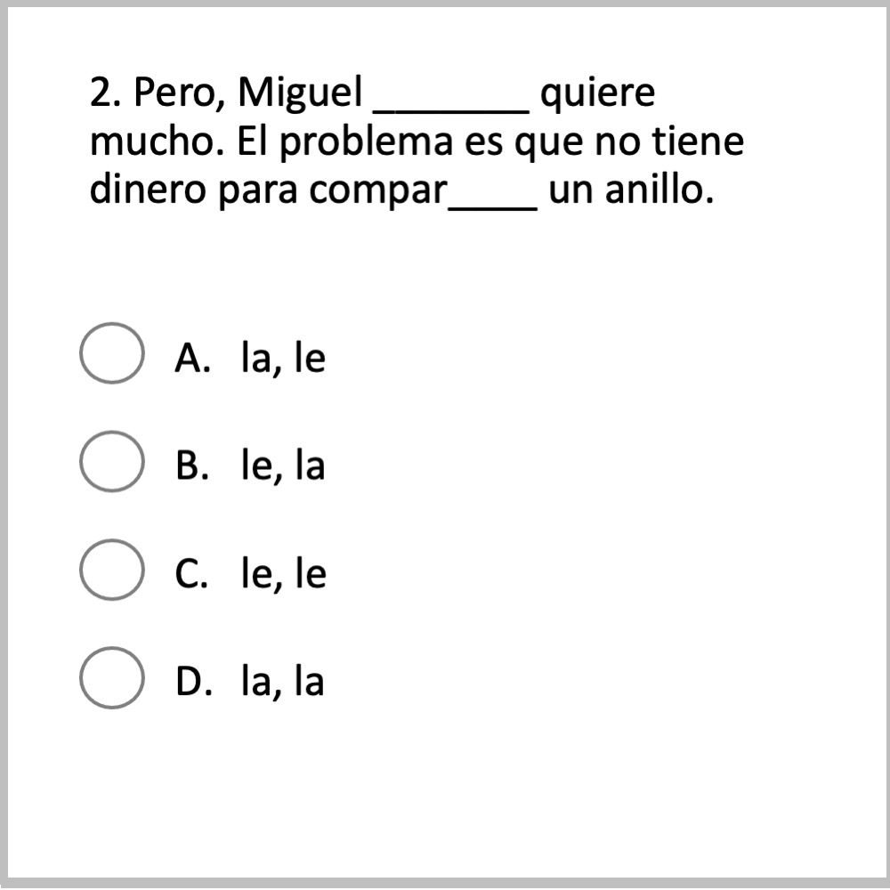 spanish direct object pronoun worksheet