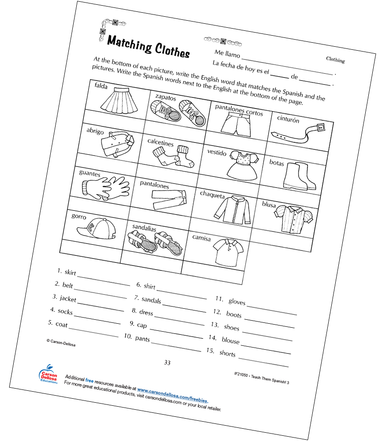Free Spanish Printables | Teaching Supplies &  Classroom Decorations