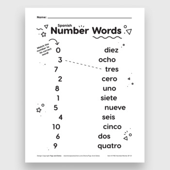 spanish for kids worksheet