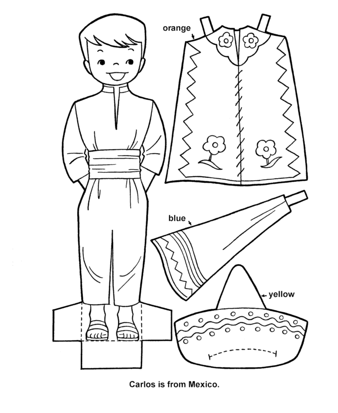 spanish paper dolls printable