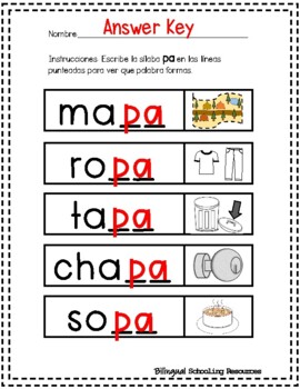 spanish phonics worksheet