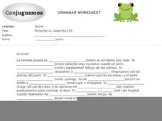 spanish preterite and imperfect practice worksheet