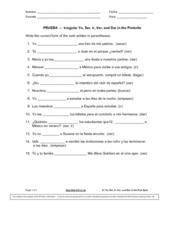 Spanish Irregular Preterite Lesson Plans &  Worksheets | Lesson Planet