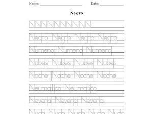 Letter Tracing in Spanish Lesson Plans &  Worksheets