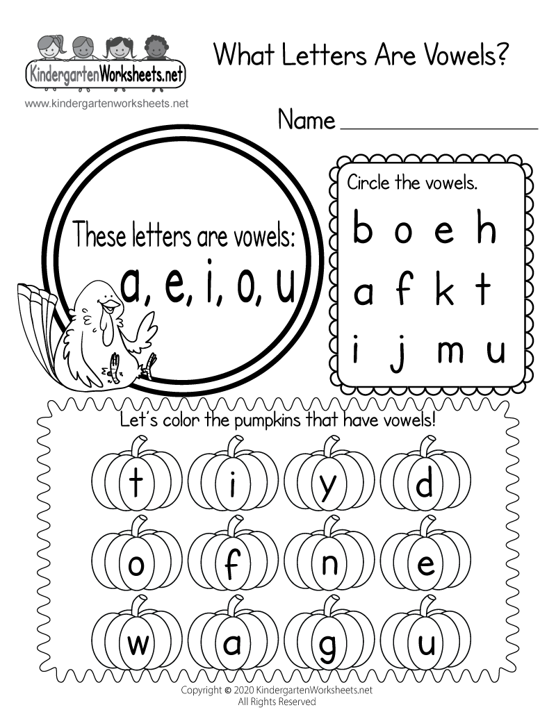 What Letters Are Vowels? Worksheet - Free Printable, Digital, &  PDF
