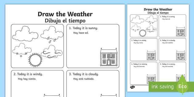 spanish weather worksheet