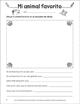 spanish worksheet for 2nd grade