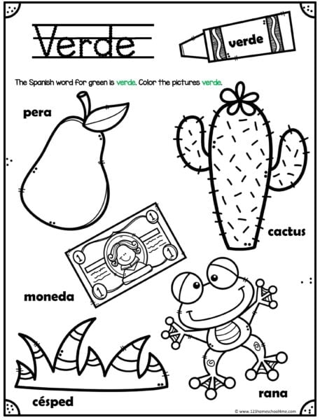 spanish worksheet for kids free