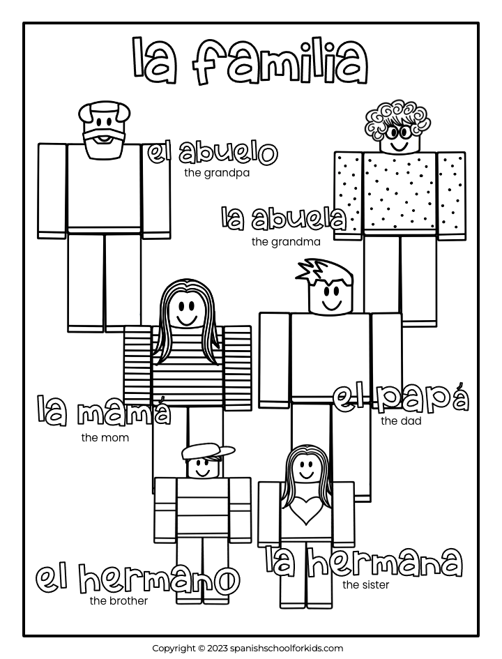 spanish worksheet for kids free