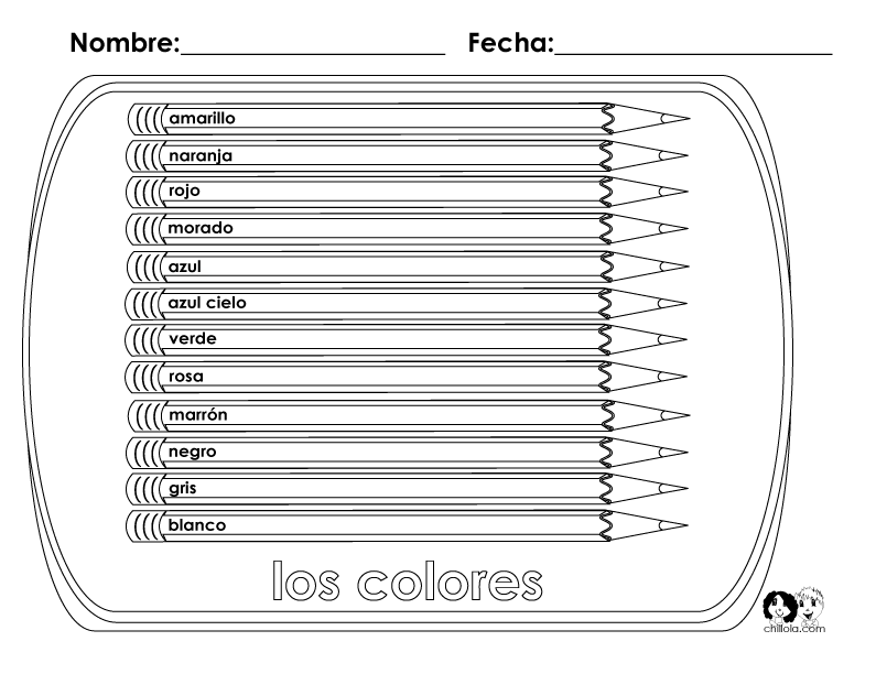 Spanish for Kids - Woksheets