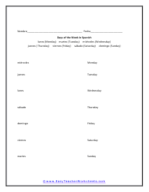 Spanish Numbers Worksheets
