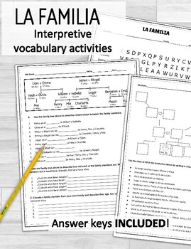 spanish worksheet with answers