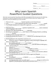 Why Learn Spanish Fillable-Worksheet..pdf - Nombre: Fecha: Per ...