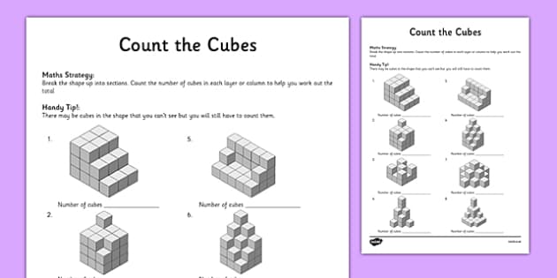 Year 5 Count the Cubes Worksheet / Worksheet (Teacher-Made)