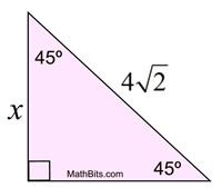 special right triangles practice worksheet