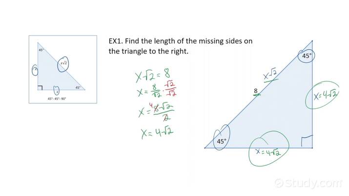 How to Solve Special Right Triangles | Geometry | Study.com