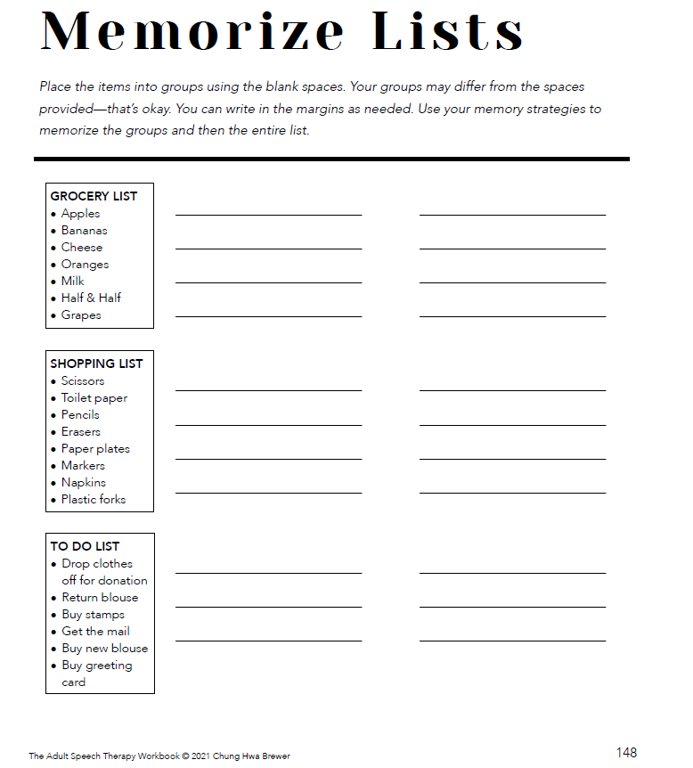speech therapy worksheet for adults