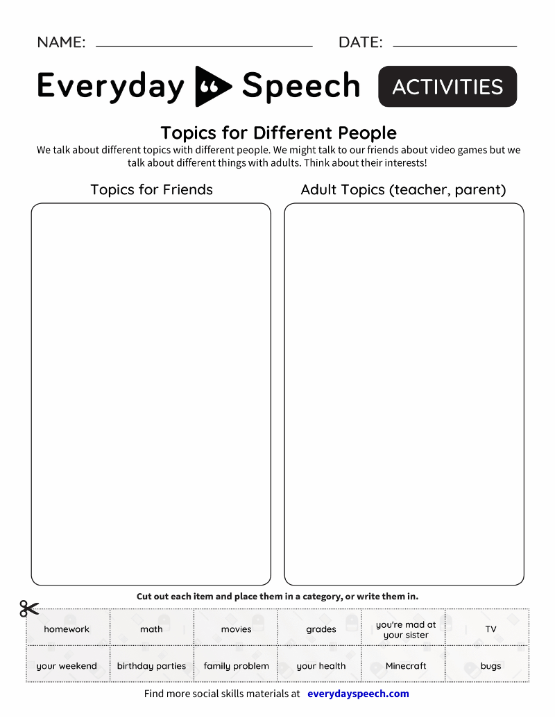 Pediatric Speech Therapy Worksheets â€“ Therapy Tree