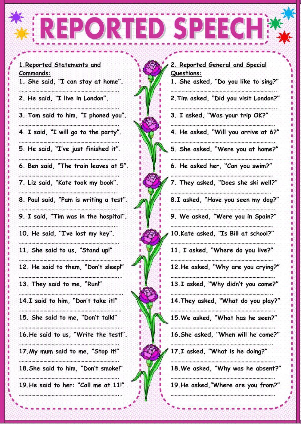 Direct Speech Worksheet English 2nd Grade Worksheets Library