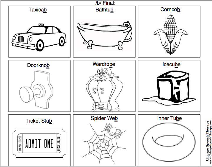 Speech Articulation Worksheets - Chicago Speech Therapy