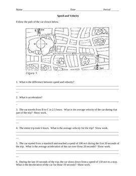 Speed and Velocity Review Worksheet in 2024 | Distance time graphs ...