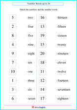 Grade 1 writing number words up to 20 math school worksheets for ...