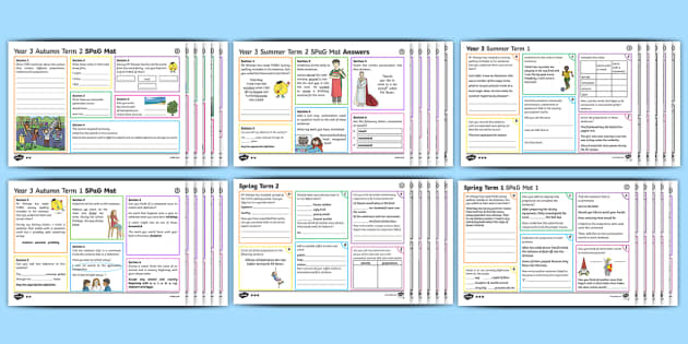 Year 3 Spelling, Punctuation and Grammar Activity Mats Pack