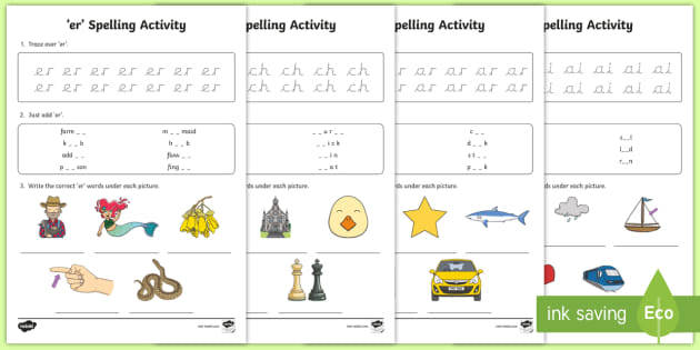 Phase 3 Activities - Letters and Sounds Support for Spelling