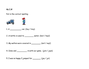 Spelling and Phonics Worksheet for 1st - 3rd Grade | Lesson Planet