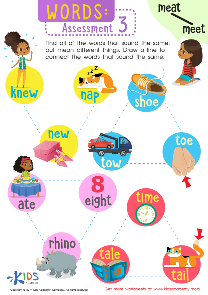 Free Spelling Skills Phonics Worksheets for 4-Year-Olds