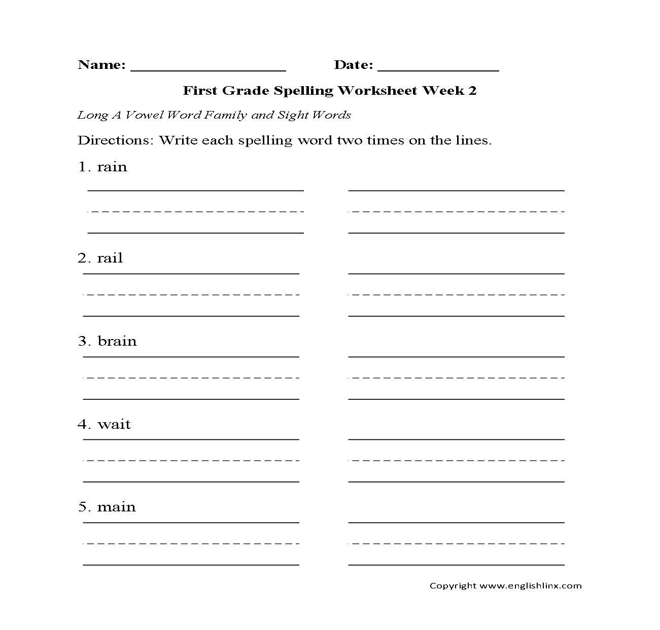 worksheets library | Spelling Worksheets