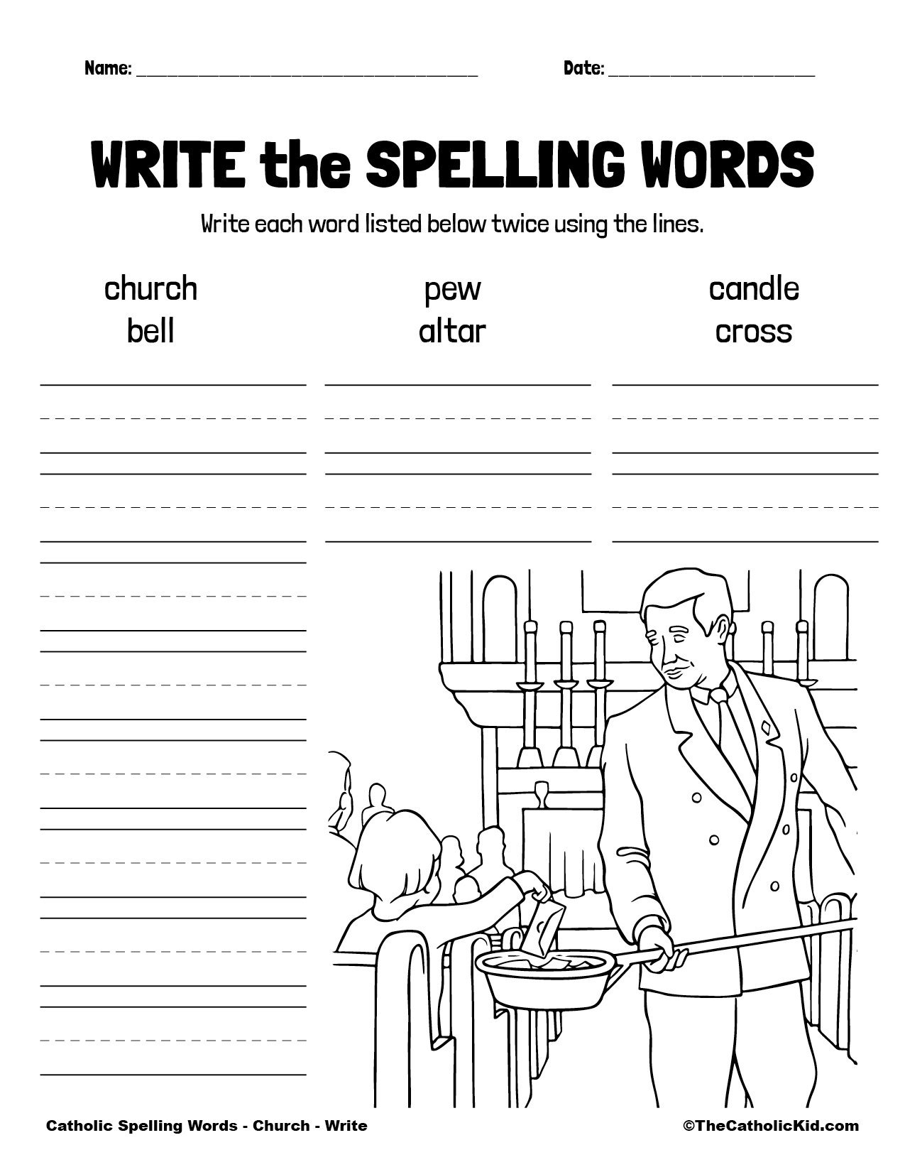 spelling and vocabulary worksheet
