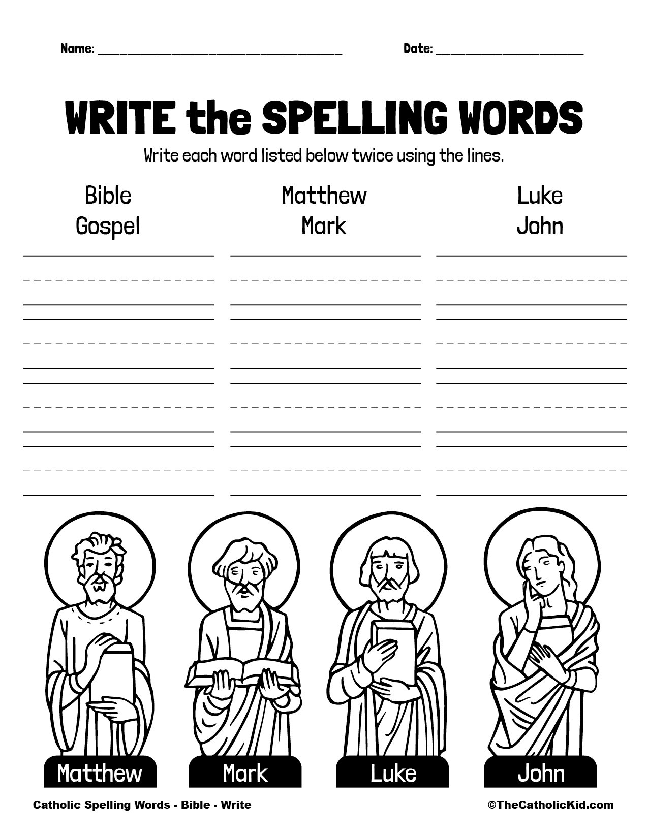 spelling and vocabulary worksheet