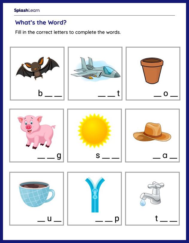 spelling and vocabulary worksheet