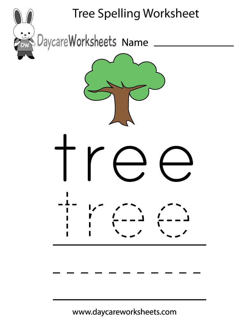 spelling for kids worksheet printable