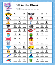 Free Printable Worksheets for Kids - Spelling Practice