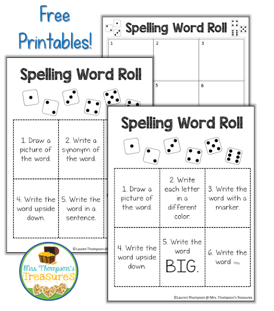 8 Fun Spelling Word Activities (Word Work) - Mrs. Thompsons Treasures