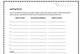 Practicing Spelling Words Worksheet by Danni Kay worksheets library
