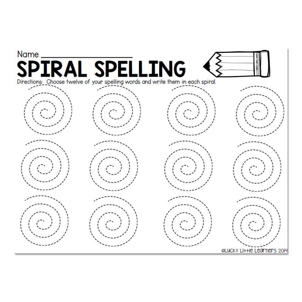 spelling practice worksheet