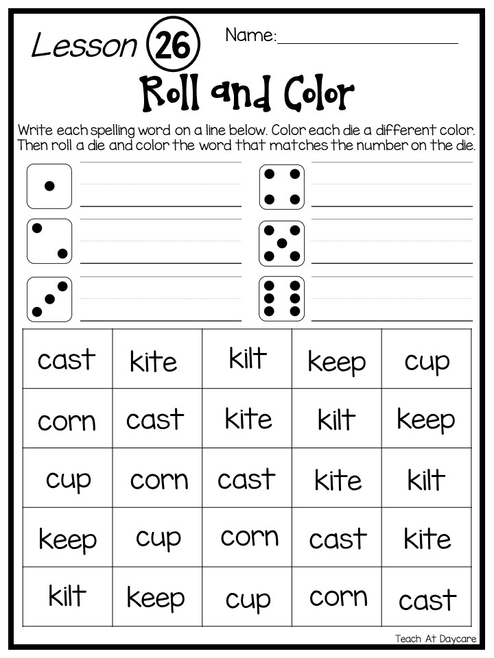 C/K Rule Kindergarten Spelling Unit.