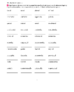Spelling Rules Worksheets - TheWorksheets.CoM - TheWorksheets Library
