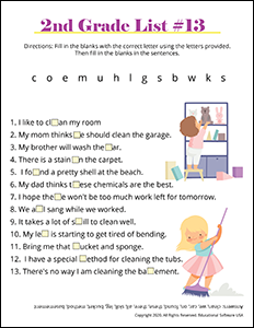 Free Spelling Worksheets for All Grades | Home Spelling Words