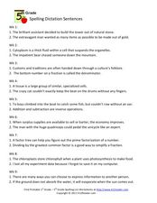 spelling sentence worksheet