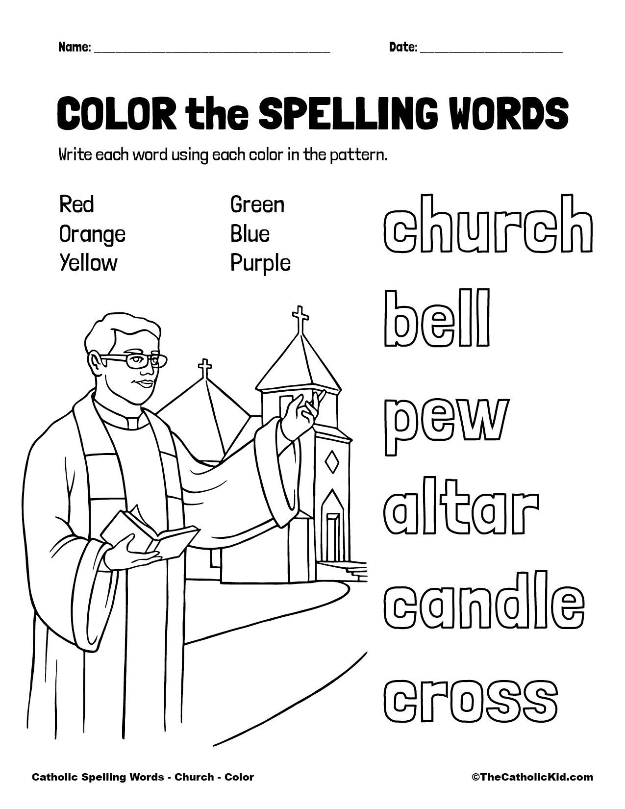 spelling vocabulary worksheet