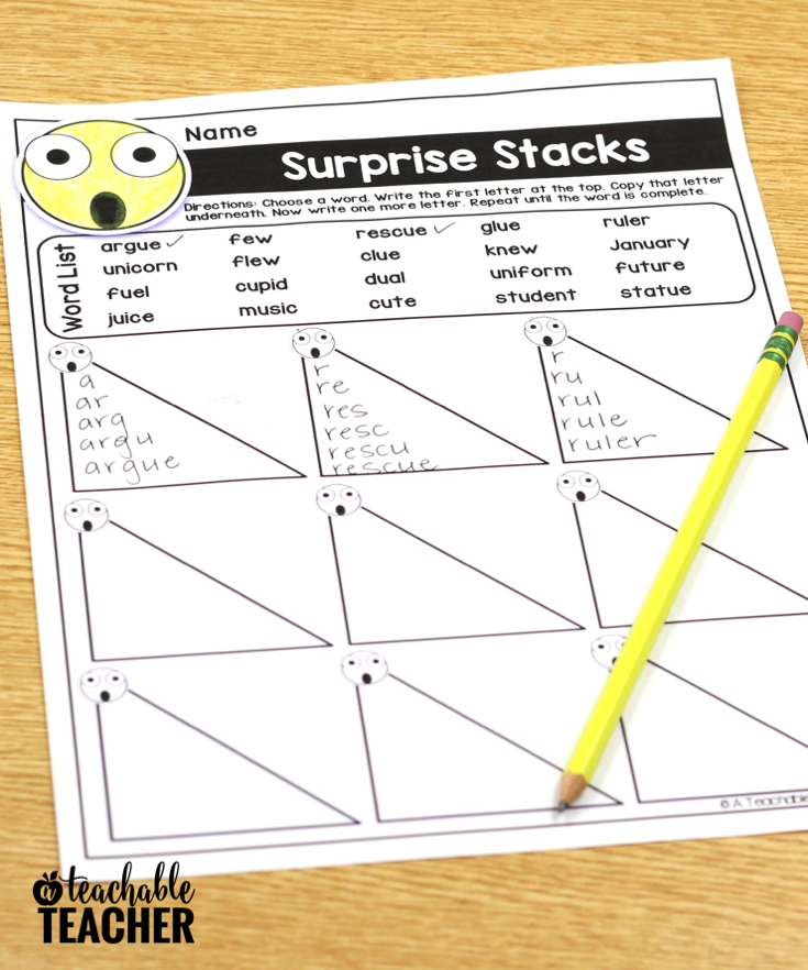 Editable Spelling Word Worksheets for ANY Word List!